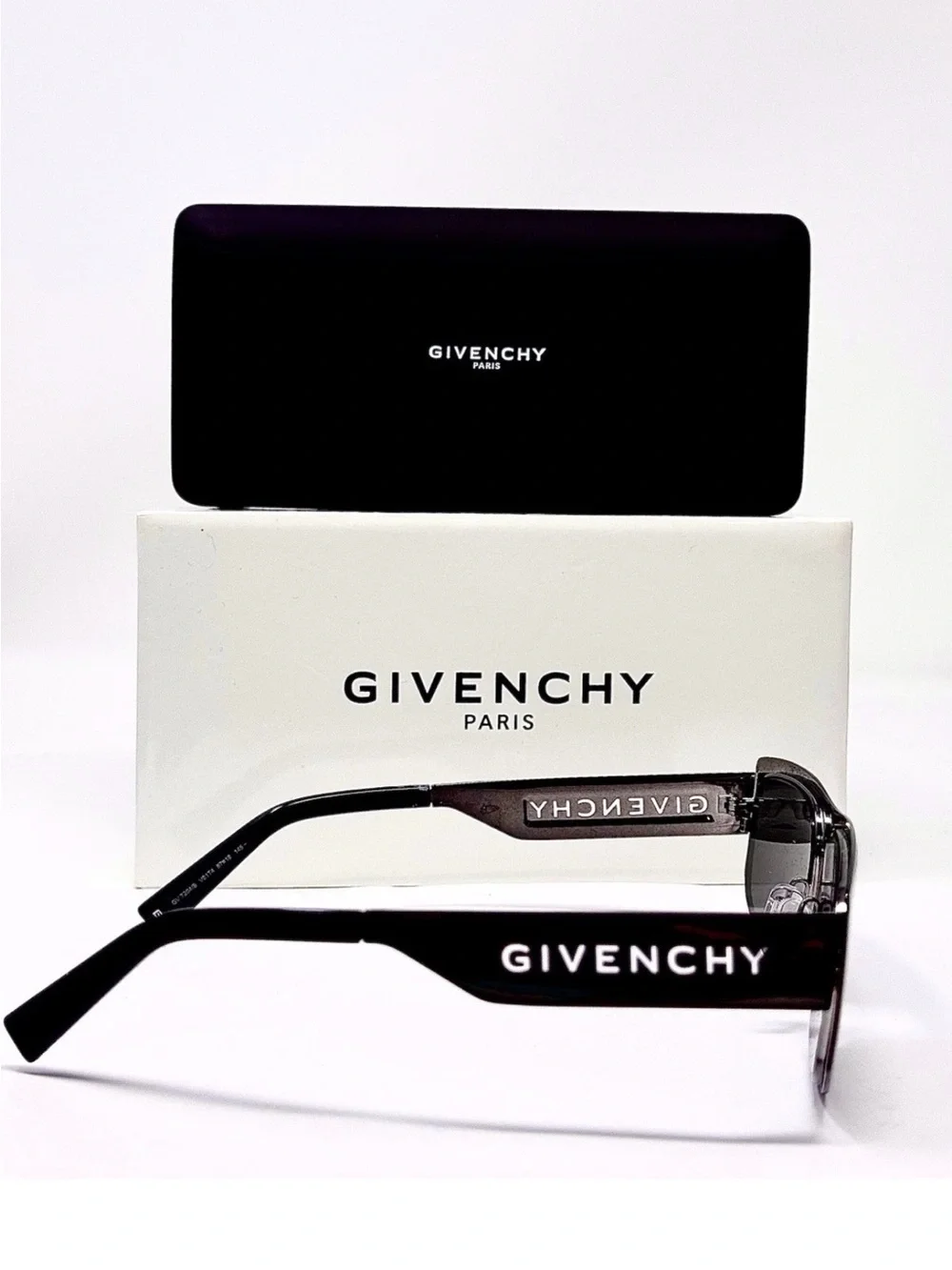 NEW Givenchy GV7204S Women Dark Ruthenium Black Geometric Sunglasses 57-18-145